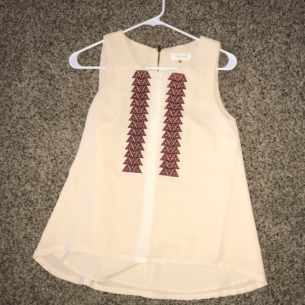 cream formal tank